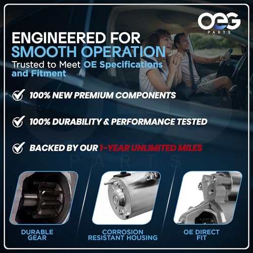 OEG Parts New Starter Compatible with Dodge Trucks Ram 2500 3500 4000 4500 5500 Diesel 5.9L 6.7L 2007-2018 4934925, 68002981AA, 68049020AA, 4934925, 4280003330, 428000-3331, 4280006110, SND0622
