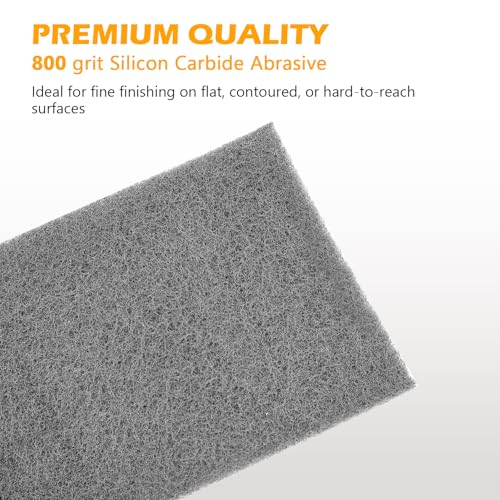 Gray Scuff Pad Roll 5" x 15 ft - Ultra Fine 800 Grit Surface Prep for Auto Body, Woodworking & Paint - color: Gray, style: 5 Inches*15 Feet