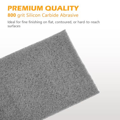 Gray Scuff Pad Roll 5" x 15 ft - Ultra Fine 800 Grit Surface Prep for Auto Body, Woodworking & Paint - color: Gray, style: 5 Inches*15 Feet