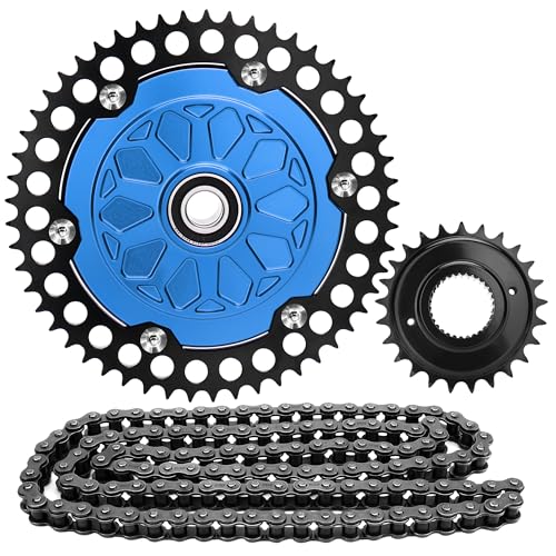 2009-up Touring Belt Drive to Chain Drive Conversion Kit for Harley, Blue - color: Blue