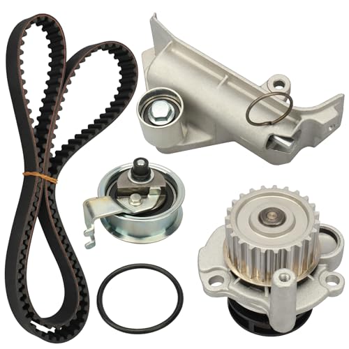 IRONTEK Engine Timing Belt Kit with Water Pump for 2000-2006 for Audi TT, 2000-2006 for Audi TT Quattro; 1999-2005 for Volkswagen Beetle, 2000-2006 Golf, 2000-2005 Jetta, 1.8L, KP25491XS, TCKWP306M - size: TCKWP306M
