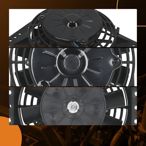 maXpeedingrods 6'' Inch Slim Push Pull Electric Radiator Cooling Fan 650CFM Mount Kit Universal 12V 80W - size: 6 inch