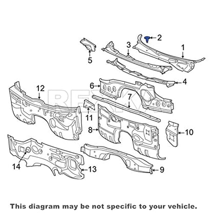 Rexka 50pcs Fender Liner Retainer Clips 6506293AA Compatible with Jeep Wrangler Grand Cherokee Commander Dodge RAM