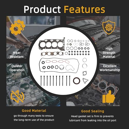 Engine Head Gasket Set with Bolts Kit, for Toyota Prius 10-13