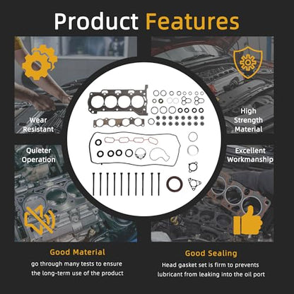 Engine Head Gasket Set with Bolts Kit, for Toyota Prius 10-13