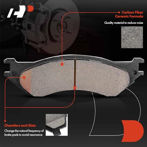 A-Premium 12.13 In (308.2mm) Front Vented Brake Rotors and Ceramic Pads Kit - style: 2000-2003 7-Lug RWD