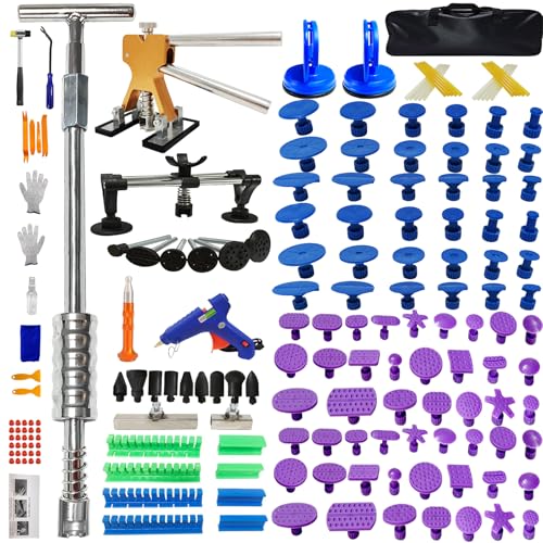 176pcs M16 Big Size Anti-slip Slide Puller,Paintless Car Dent Removal Kit,Bodywork Hail Damage Repair,Auto Body Dent Removal Tools,Dent Pulling Dings Remover Tools Kit(176pcs M16 Slide Puller) - size: 176pcs(M16 Slide Puller)
