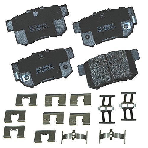 Bendix Premium SBC365 Ceramic Rear Brake Pads for select Acura CL, CSX, EL, ILX, Integra, Legend, RSX, TL, TSX, Vigor, Honda Accord, Civic, CR-Z, Prelude, S2000, MG ZR, Suzuki Kizashi, SX4 - style: SBC365