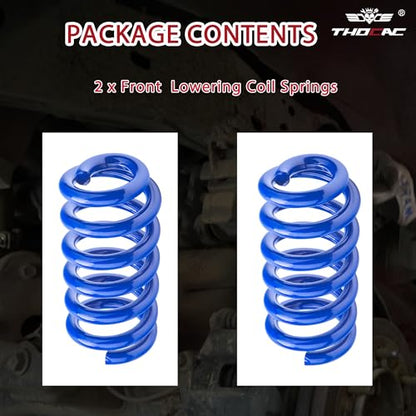 3" Front Lowering Springs Kit, Drop Coils Compatible with 1988-1998 Chevrolet Silverado C1500, GMC Sierra C1500 2WD Only (Blue) - color: blue, size: 1988-1998 C1500