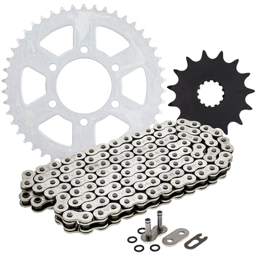 NICHE Drive Sprocket Chain Combo for Kawasaki Ninja 650 Versys Front 15 Rear 46 Tooth 520 O-Ring 114 Links - size: O-Ring Chain