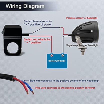 Motorcycle Handlebar Switch12V Waterproof Aluminum Alloy ATV Light Switches for Motorcycle Bike ATV UTV Scooters Fits 7/8"(22MM) Handlebars 1 Piece - size: Style A-Black 1 Piece