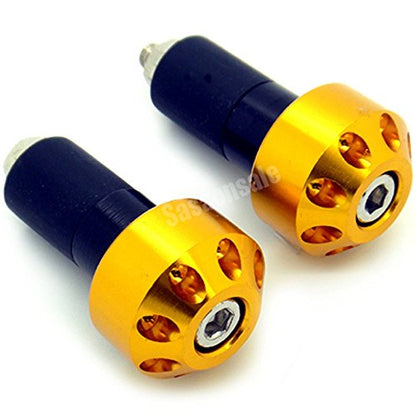 [GT-Speed] Compatible/Replacement for Motorcycle Bar Ends 7/8" Handlebar Grips Plug, Fits Honda Kawasaki Suzuki Yamaha BMW KTM Ducati Triumph (Read Product Description for Model & Year Specification) - color: Gold
