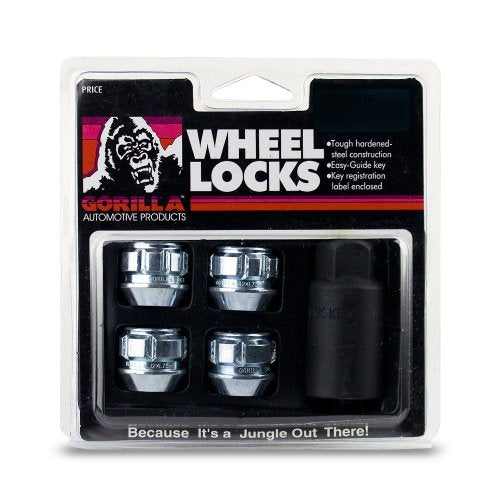 Gorilla Automotive 78641N Acorn Open End Wheel Locks (14mm x 1.50 Thread Size) - Pack of 4 - size: 14 mm x 1.50