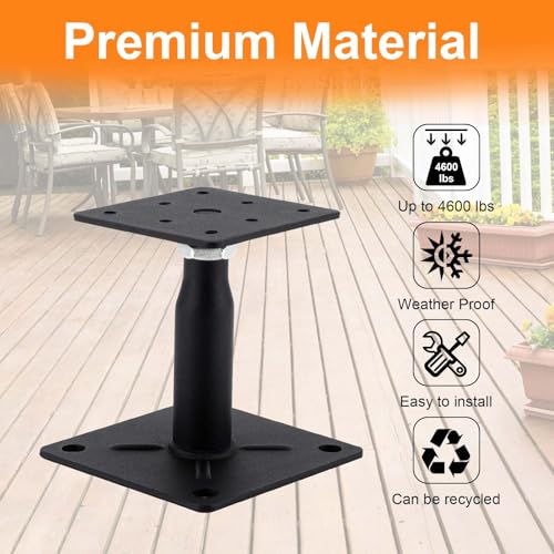 2 Pack Adjustable Support Jack for The Floor, Deck Foundation,RV Step Stabilizer,Mini Screw Jack- Post 4" to 7" - size: 4"-7"