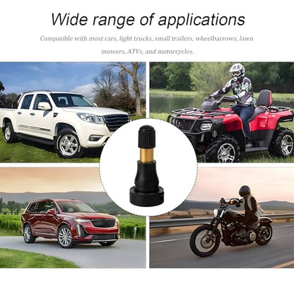 5PCS TR600HP High Pressure Car Tire Valve Stem, Snap-in Tubeless Brass Rubber Vehicle Tire Valves, Suitable for 0.453" Rim Hole and Most Larger or Heavy Duty Vehicles