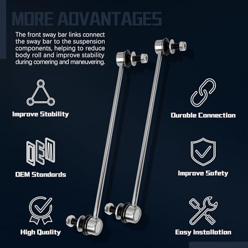 K750043 Stabilizer Sway Bar Links Front for 2006-2019 Lexus CT200h HS250h NX200t NX300 NX300h,Scion iM tC xB,Toyota Corolla iM Prius/Plug-In/V Rav4 - size: K750043