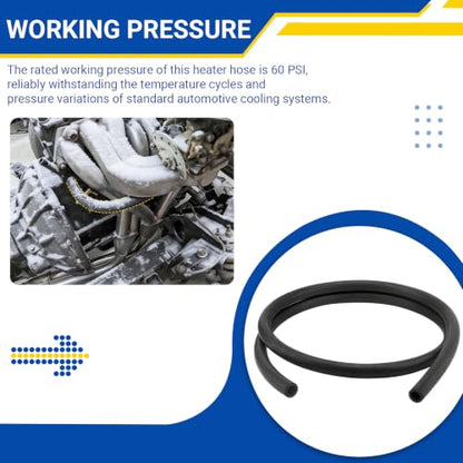 28490 Inner Diameter 1/2 Heater Hose,6' Length Universal Coolant Hose