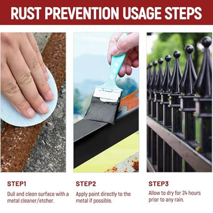 YOA Metal Paint, Water-Based Rust-Proof Paint, 16 fl oz, Metal Primer and Protective Coating, Rust-Proof Coating, Permanently Prevents Rusts (Matte Red) - color: Red, size: 16 Fl Oz (Pack of 1)