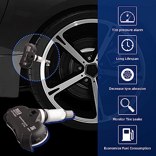 4Pcs TPMS Tire Pressure Monitoring System Sensor 434 MHz OBD/Auto Re-learn Adaptation Compatible with RAM1500/2500/3500 DS&DX Jeep Chreokee Snap in Replaces 68249197AA 68249200AA 68249201AA - color: TPMS-68249197AA