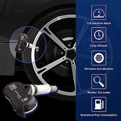 4Pcs TPMS Tire Pressure Monitoring System Sensor 434 MHz OBD/Auto Re-learn Adaptation Compatible with RAM1500/2500/3500 DS&DX Jeep Chreokee Snap in Replaces 68249197AA 68249200AA 68249201AA - color: TPMS-68249197AA