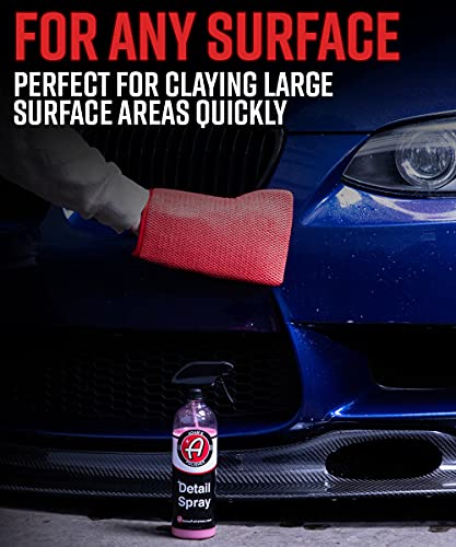 Adam's Clay Mitt Combo - Detail Spray Clay Lubricant for Medium Grade Clay for Car Detailing - Glove Quickly Removes Debris from Your Paint, Glass, Wheels, & More - size: Red - Kit
