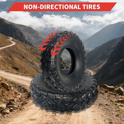 GarveeTech 23x7x10 ATV Tires, 2 Pack 23x7-10 ATV UTV Tires 23 7 10 All Terrain Tires for Trail, Desert, Mud, Dirt, Street, Sand, 6PR Tubeless - size: AT23X7-10, style: Pattern B