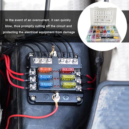 306 PCS Car Fuses Assortment Kit, Standard & Mini & Low Profile Mini Fuses (2A 5A 7.5A 10A 15A 20A 25A 30A 35A), Mixed Vehicle Blade Fuse with Circuit Tester & Fuse Puller