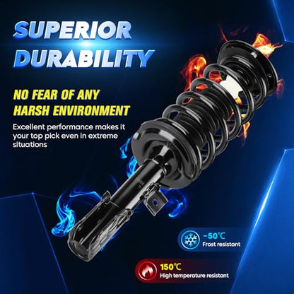 Front Struts Assembly & Sway Bar Links for 2010-2017 Chevy Equinox GMC Terrain, 12-13 Captiva Sport, Saturn Vue Pontiac Torrent 3.6L Suzuki XL-7, Shock Except 19" Wheels Replace 172526 172527 - size: Front Struts + Sway Bar