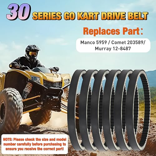Nilight Drive 30 Series Torque Converter Belt for Manco 5959 Comet 203589 - size: For Manco 5959 Comet 203589, 6PCS