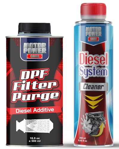 MotorPower Care Diesel System Cleaner and DPF Purge Filter Kit, Diesel Cleaner, DPF Cleaner, Diesel injectors Cleaner, 16.9 oz and 8.45 fl oz