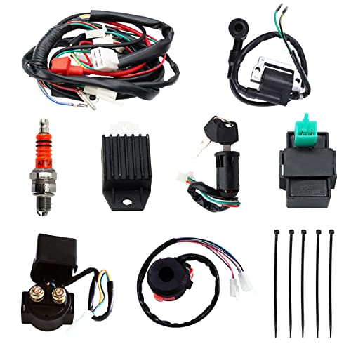 PRO BAT 125cc Chinese ATV Full Wiring Harness 5-Pin AC CDI Spark Plug Kits
