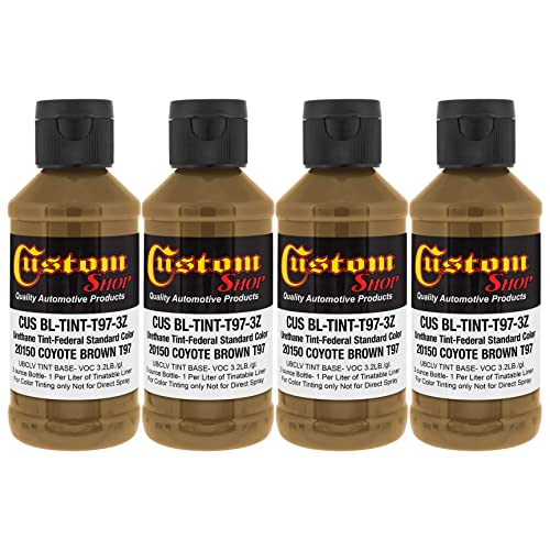 Custom Coat 3 Ounce, Coyote Brown, Bedliner Tint Concentrate, 4 Pack - color: Coyote Brown, size: 3-Ounce (Pack of 4)