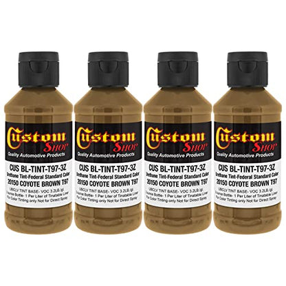 Custom Coat 3 Ounce, Coyote Brown, Bedliner Tint Concentrate, 4 Pack - color: Coyote Brown, size: 3-Ounce (Pack of 4)