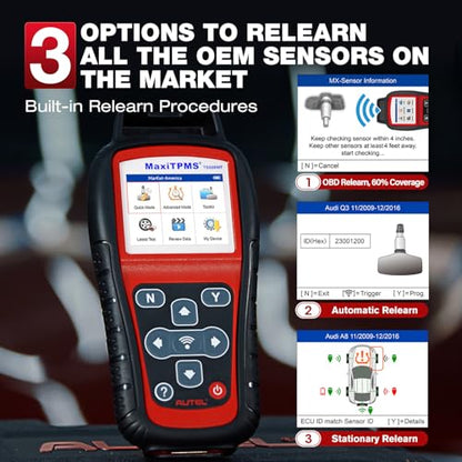 Autel MaxiTPMS TS508WF TPMS Programming Tool 2026, with 4PCS MX-Sensors ($120) WiFi Ver. of TS601 TS508 TS501 PRO TPMS Relearn Reset Tool, Tire Sensor Activation, TPMS DTC Clear, Lifetime Free Update