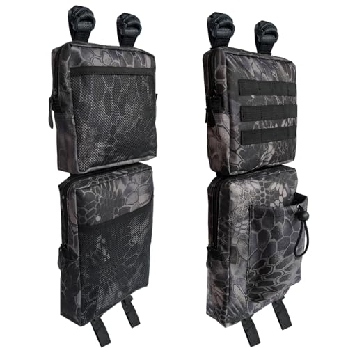 2 Pack ATV Fender Bags, Detachable Saddle Bag ATV Gear Bags Water-resistent Motorcycle Bag Compatible with Sportsman Scrambler TRX FourTrax Outlander Grizzly UTV Hanging Storage Bag Phython - color: Camo Phython