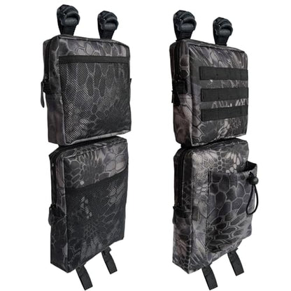 2 Pack ATV Fender Bags, Detachable Saddle Bag ATV Gear Bags Water-resistent Motorcycle Bag Compatible with Sportsman Scrambler TRX FourTrax Outlander Grizzly UTV Hanging Storage Bag Phython - color: Camo Phython
