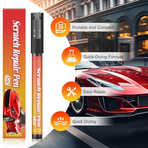 3Pack Weatherproof Magic Car Scratch Removal Pen,Auto Paint Repair Brush Kit,Car Paint Scratch Remover Pen,Easy to Use for All Car Colors & Surfaces