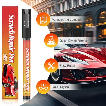 3Pack Weatherproof Magic Car Scratch Removal Pen,Auto Paint Repair Brush Kit,Car Paint Scratch Remover Pen,Easy to Use for All Car Colors & Surfaces