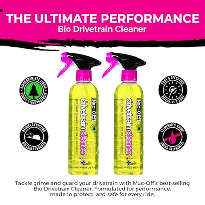 Muc-Off Drivetrain Cleaner & Degreaser Spray - size: 16.9 Fl Oz (Pack of 2)