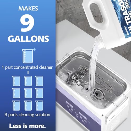 Ultrasonic Carburetor Cleaner for Engine Parts, Makes 9 Gallons, 128 oz - size: 128 Fl Oz (Pack of 1)