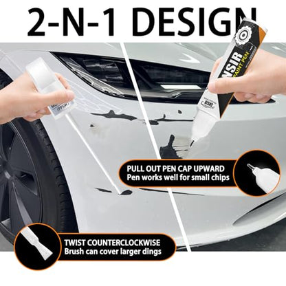 Car Touch Up Paint(PMNG Midnight Silver Metallic) for Honda/Tesla - color: Car Touch up Paint(Midnight Silver Metallic(PMNG)) Compatible with Tesla Model Y/3/X/S