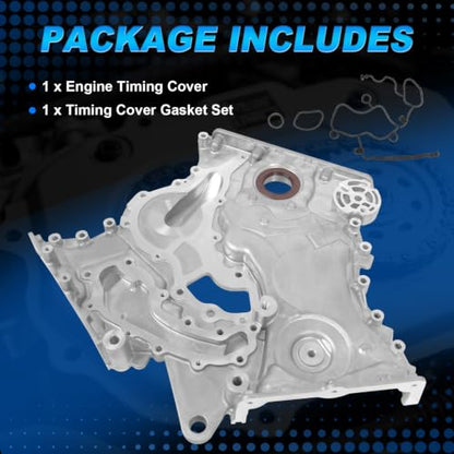 Engine Front Timing Chain Cover with Gasket