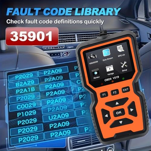OBD2 Scanner Diagnostic Tool - Check Engine Light Code Reader, Reset Function, Data Stream, I/M Readiness, Full Features, Modes 6 & 8, for All 1996+ Vehicles, Automotriz Scanner - color: Orange