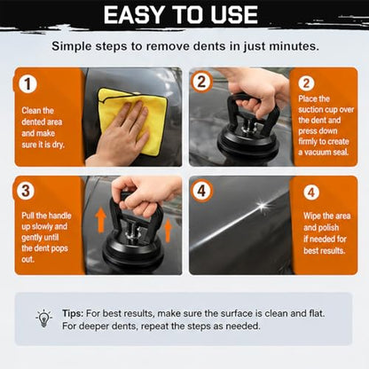 Dent Remover Tool for Car,3-Pack Car Dent Puller Kit - Suction Cup Dent Remover Tool,Handle Lifter for Car Body,Glass,Screens,and Objects,Dent Repair Kit for Easy Removal