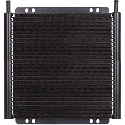 24 Row Heavy Duty 11" Black Aluminum Engine Transmission Oil Cooler 9" Inch Slim 12 Volt Electric Cooling Fan Kit Automotive High Performance