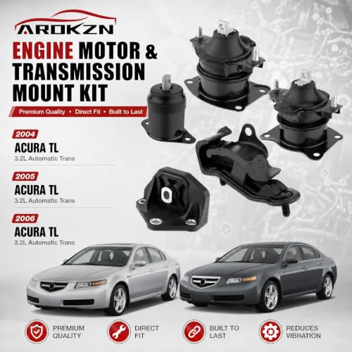 5Pcs Engine Motor Mount & Trans Mount Compatible with a-cura 2004 2005 2006 TL 3.2L Replacement for #A4526 A4517 A4527 A4544 A4524 - size: Acura TL 2004-2006 3.2L