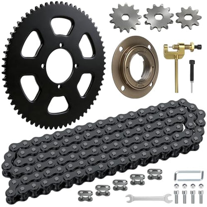 MX650 Dirtbike Chain and Sprocket Upgrade Kit Replacement for Razor - color: Black
