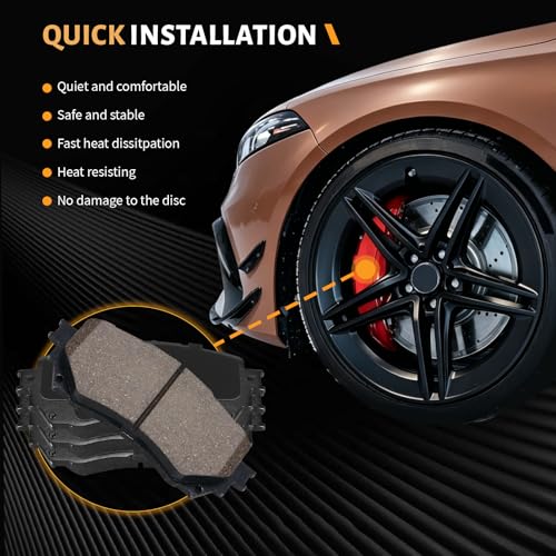 D1711 Front Ceramic Brake Pads Kit Fit For Mazda 6 2014-2021 - style: HZ1711