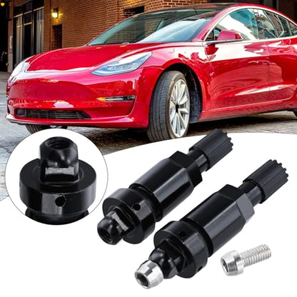 4PCS TPMS Tire Valve Stem Replacement Kit with Aluminum Alloy Stem, Rubber and Metal Seals, Fixing Nut, Black Valve Stems for Car and Truck Wheels Offering Reliable Airtight Seal