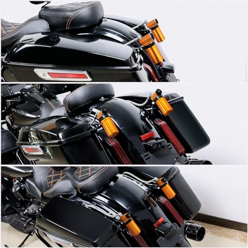 TCT-MOTORPARTS Remote Reservoir Suspension Shocks Fit For Harley Touring - color: Remote Reservoir Suspension Set #1